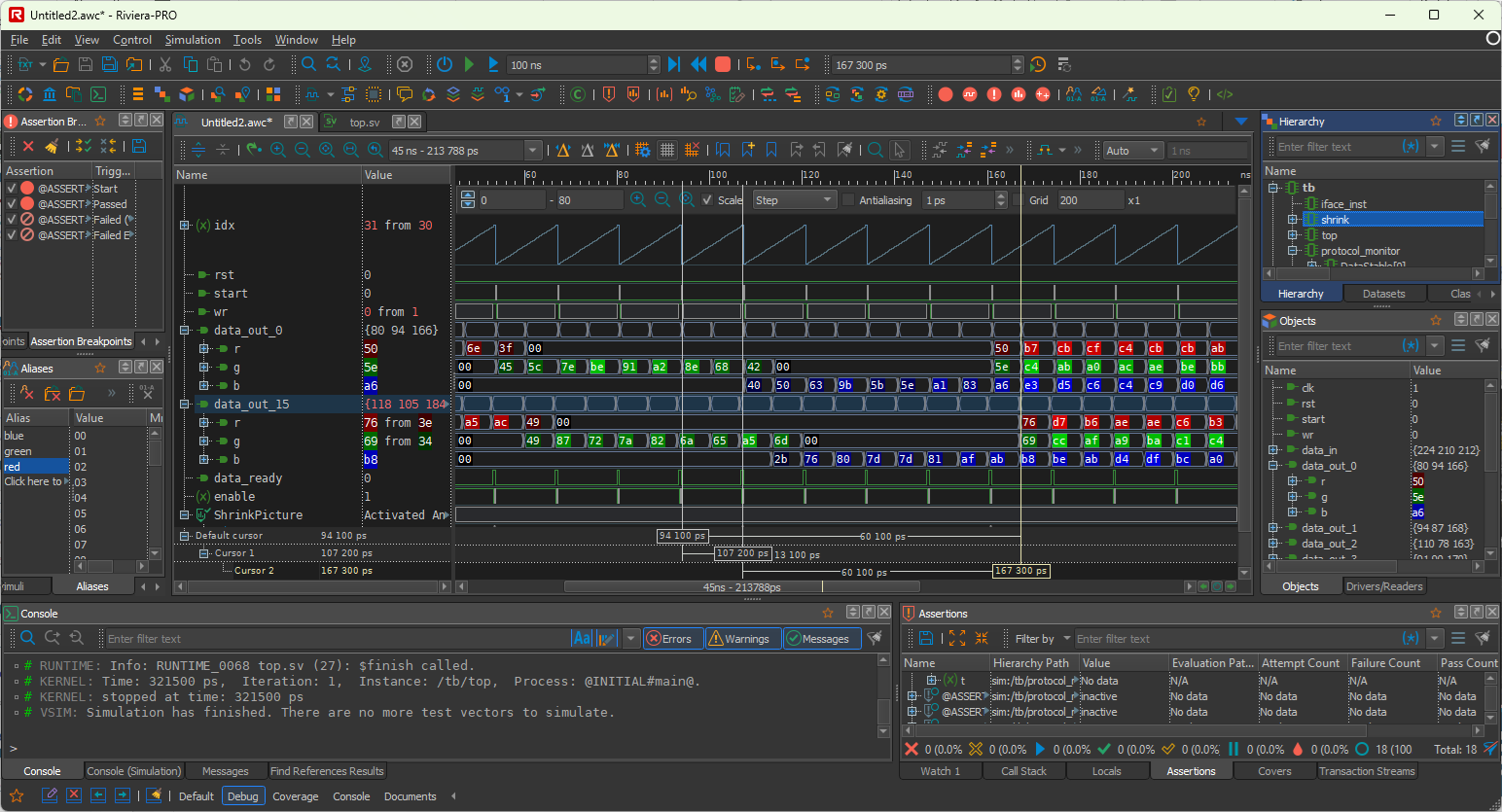 Riviera-PRO simulation environment