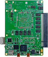 Bottom View of TySOM-M-MPFS250 featuring Microchip PolarFire SoC Device and PCIe gen2 root