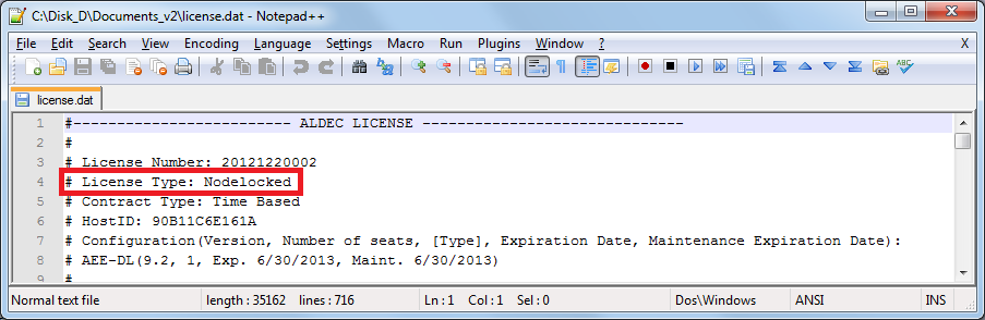 License installation 